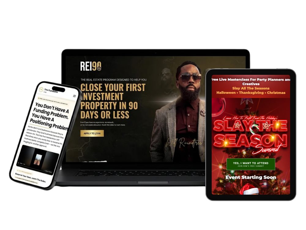High-converting funnel pages built in GHL