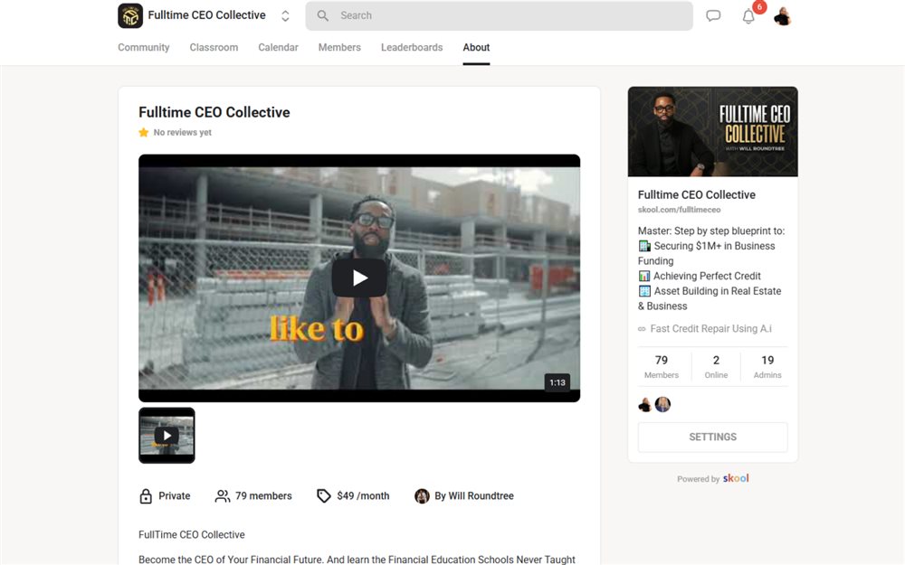 Fulltime CEO Collective Skool community
